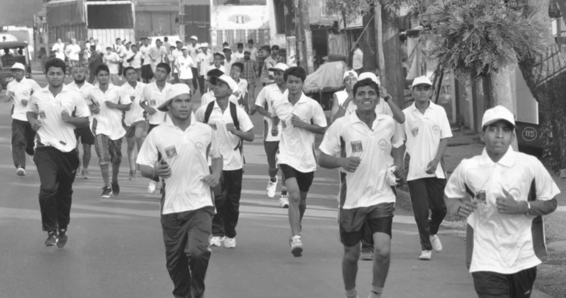 Student Running in Marathon