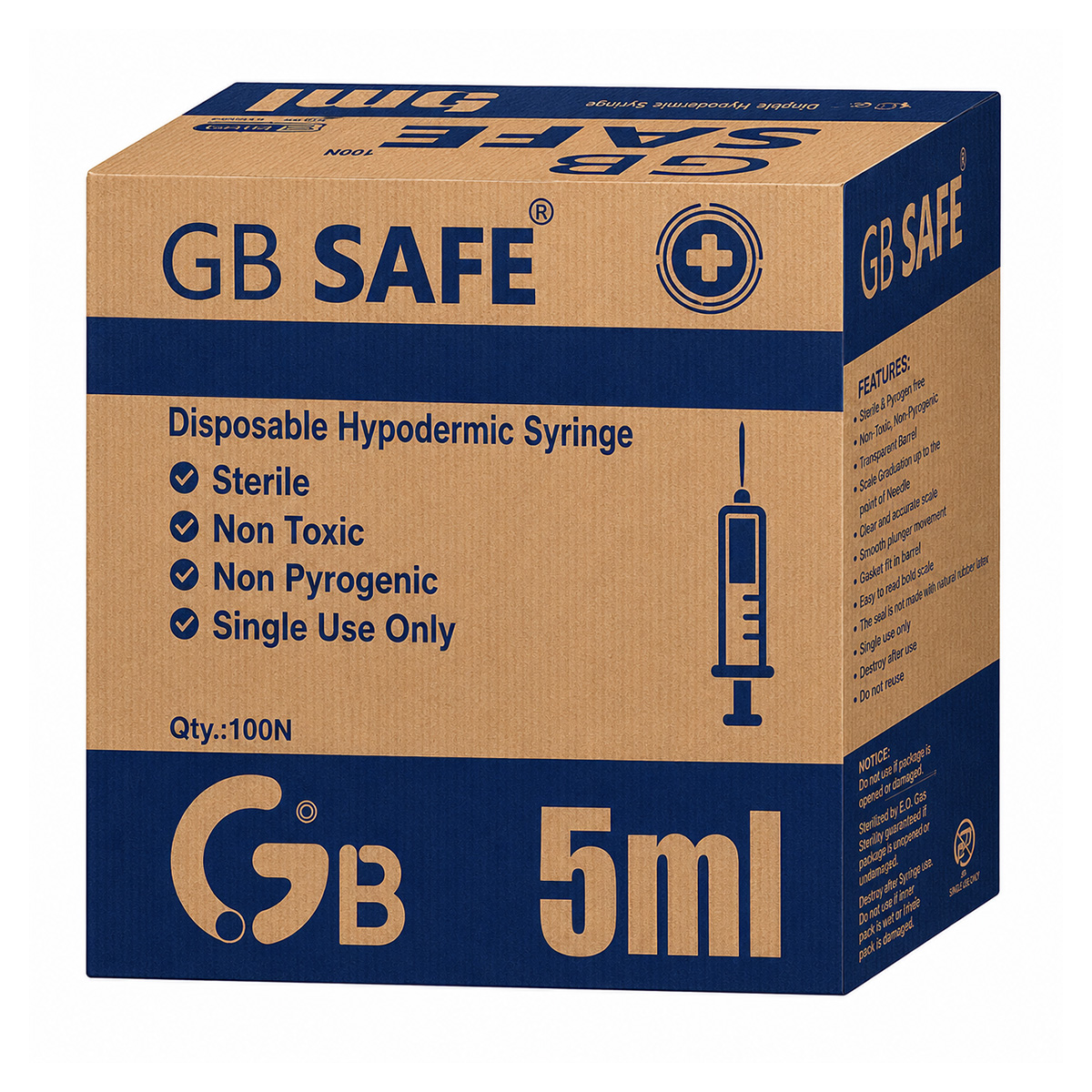 GB Safe Disposable Hypodermic Syringe - Image 2
